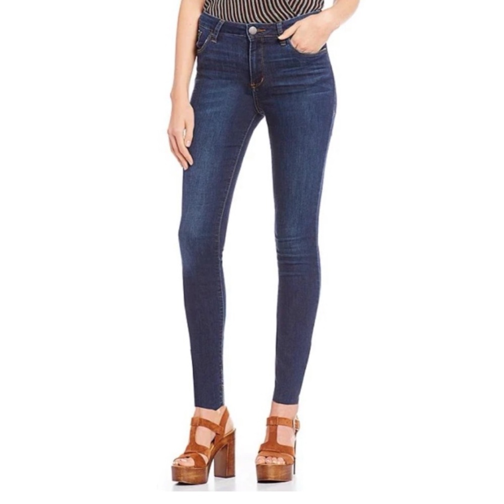 STS Blue Dark Wash Ellie High Rise Frayed Hem Skinny Jeand Womens 32